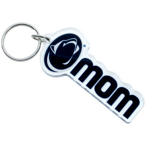 acrylic keychain with Penn State Athletic Logo and Mom